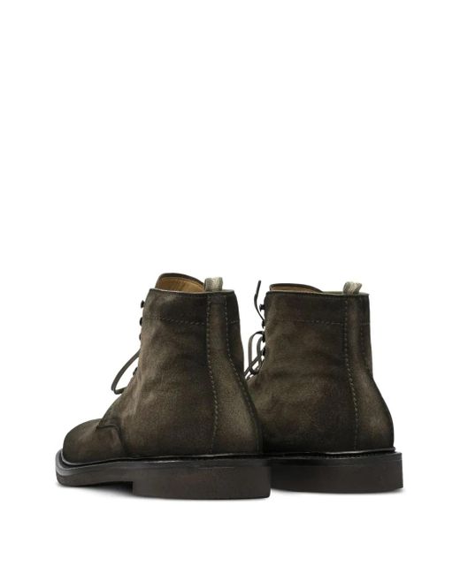 Officine Creative Brown Lace-Up Suede Boots for men