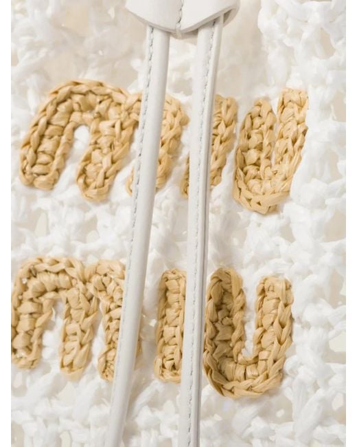 Miu Miu White Contenitori Crochet Rete
