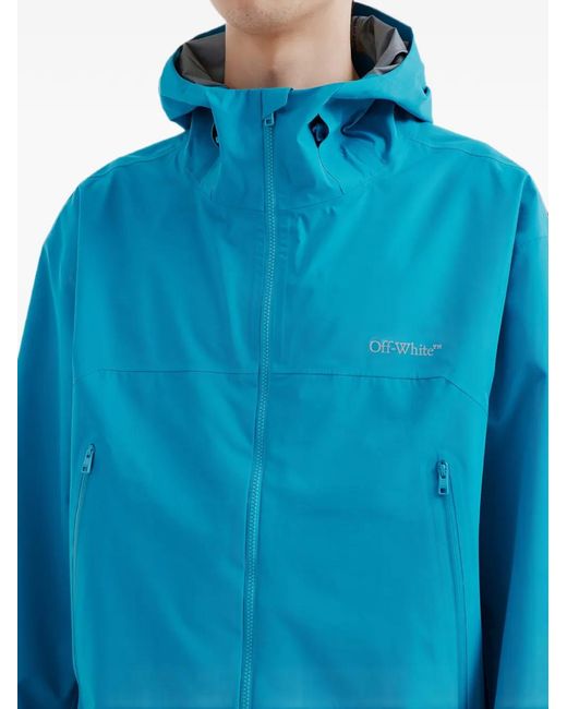 Off-White c/o Virgil Abloh Blue Veste À Capuche À Logo Imprimé for men