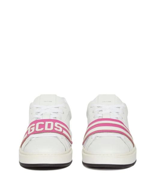 Gcds Pink Logo-Strap Sneakers