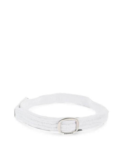DSquared² White Cotton Belt