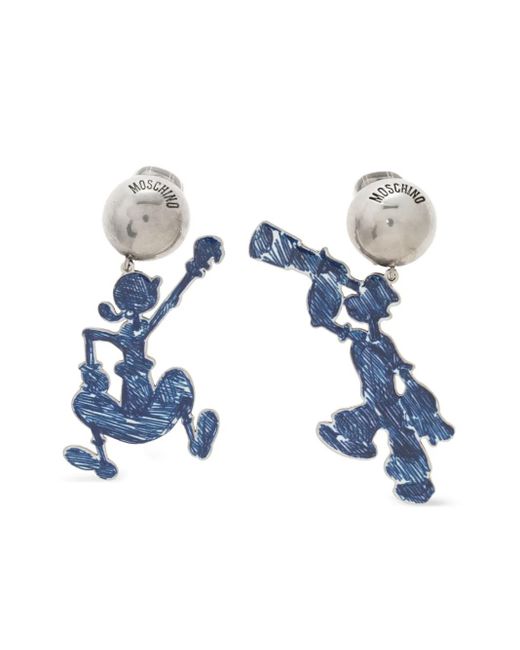 Moschino Popeye ドロップピアス Blue