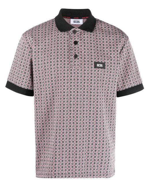 Gcds Poloshirt Met Logopatch in het Red voor heren