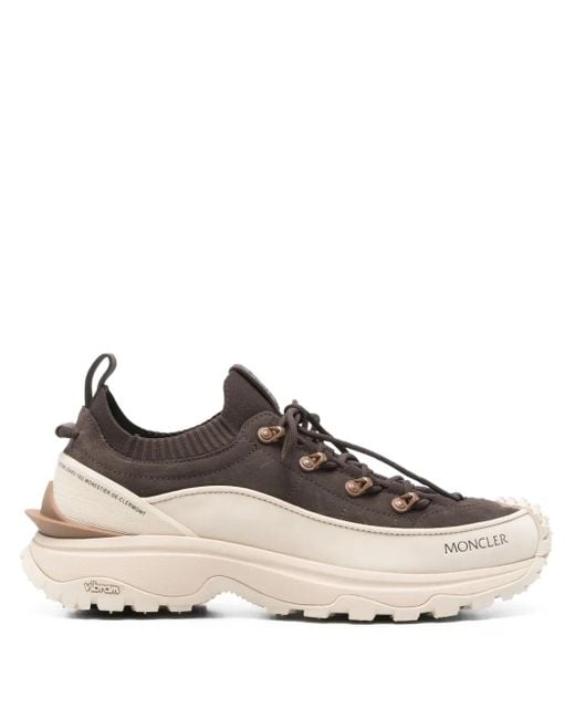 Moncler Trailgrip Lite 3 Sneakers aus Nubukleder und gebürstetem Veloursleder mit Gummibesatz in Brown für Herren