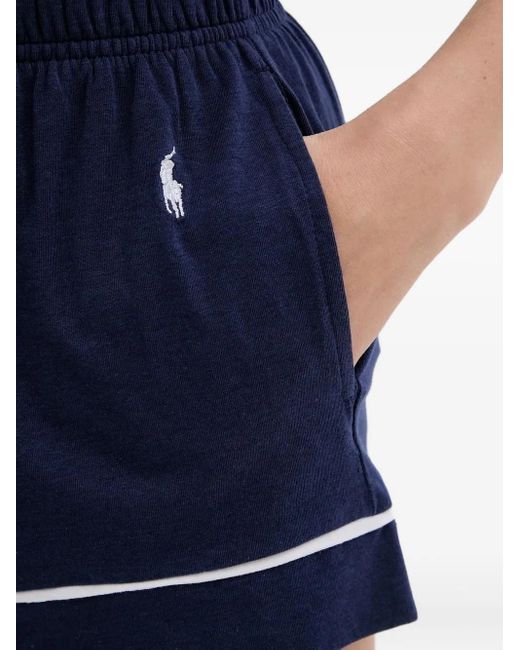 Polo Ralph Lauren Blue Piped-Trim Pajama Set