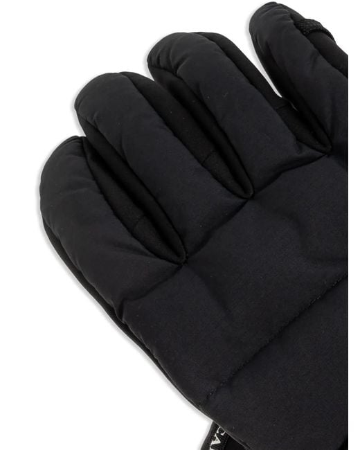 Canada Goose Black Padded Logo-Trim Gloves for men
