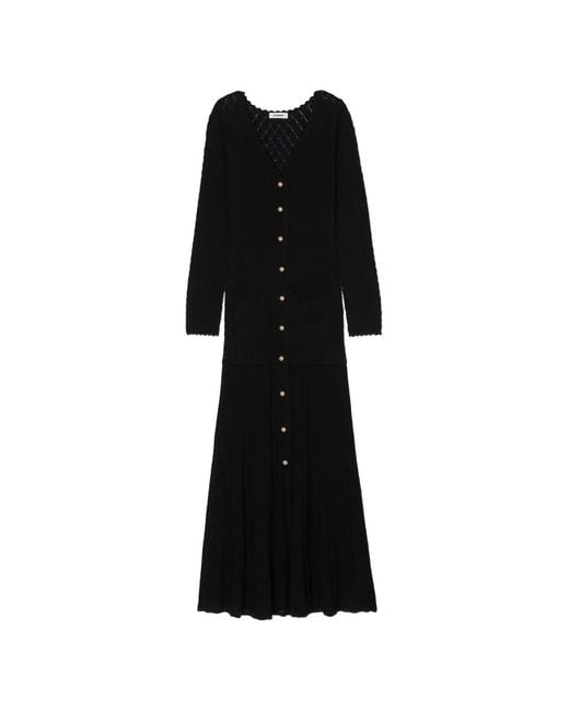 Sandro Black Knitted Maxi Dress