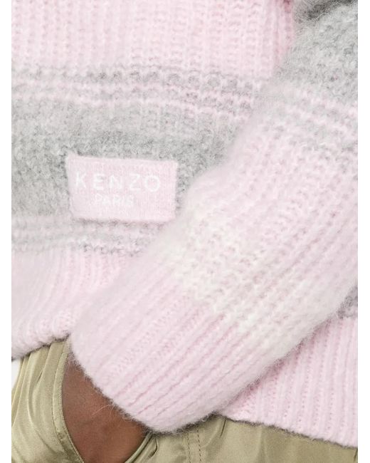 KENZO Pink Striped Cardigan