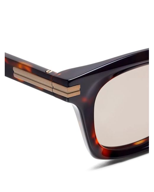 Zegna Brown Tortoiseshell Cat-Eye Sunglasses for men