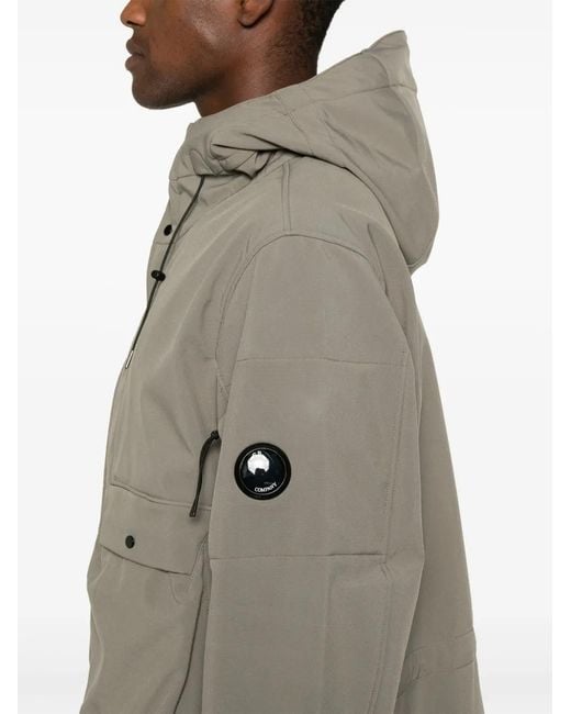 C P Company Gray C.P. Shell-R Hooded Parka for men
