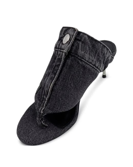 Coperni Black 60Mm Open Thong Sandals