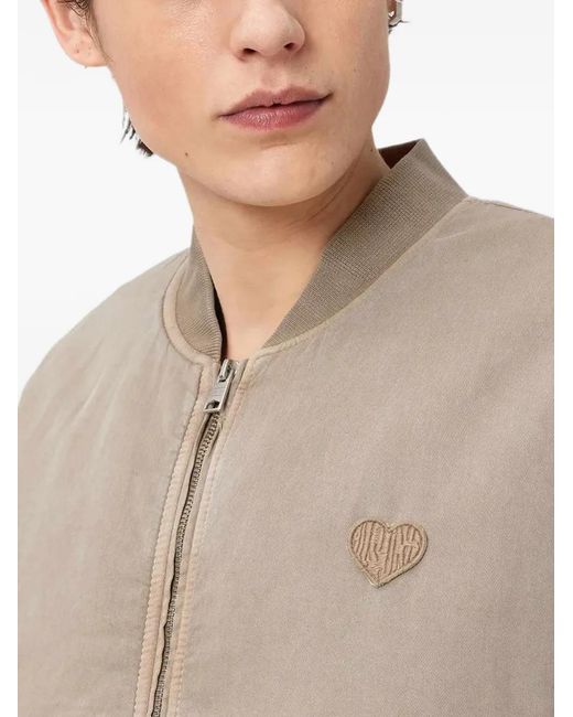 AllSaints Black Forres Heart-Patch Bomber Jacket for men
