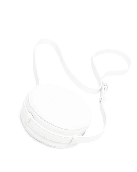 Courreges White Runde Reedition Umhängetasche