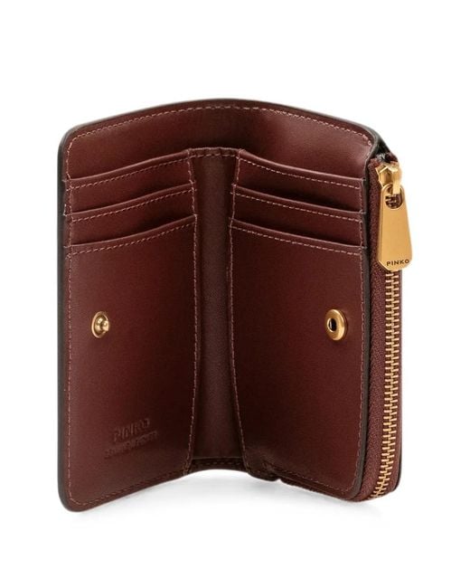 Pinko Purple Love Birds Leather Wallet