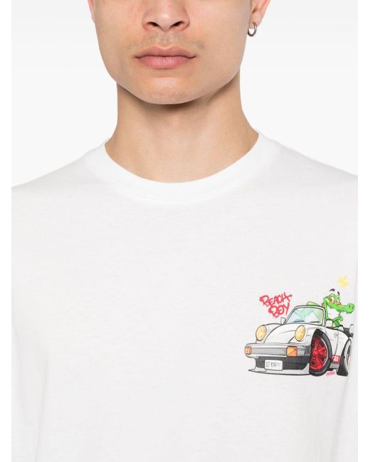 X Crypto Puppets t-shirt à imprimé voiture Mc2 Saint Barth pour homme en coloris White