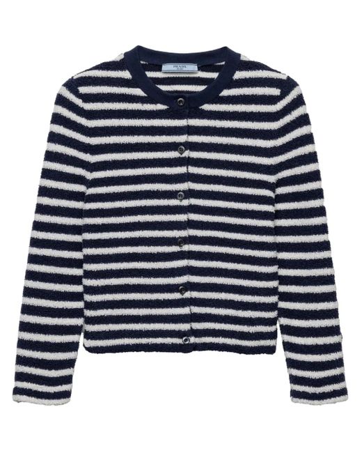 Prada ブークレ カーディガン Blue