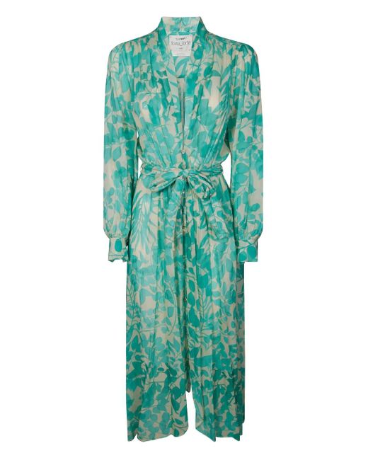Forte Forte Green Nuages Midi Dress