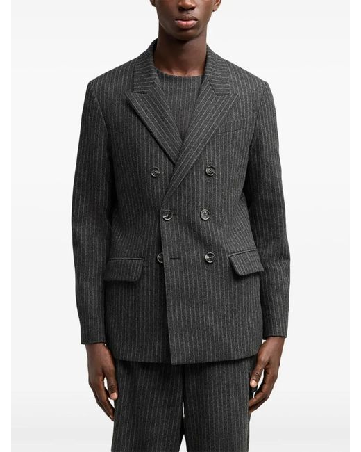 Blazer Con Doble Botonadura AMI de hombre de color Black