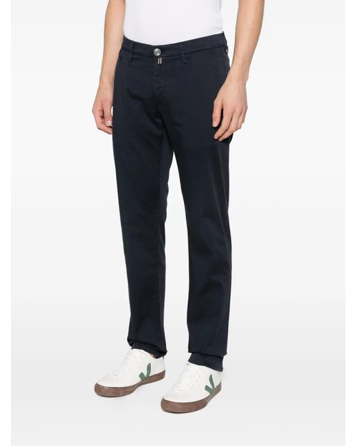 Jacob Cohen Blue Button Trousers for men
