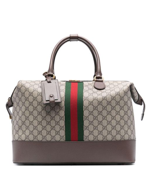Gucci Gray Savoy GG Supreme Canvas Holdall for men