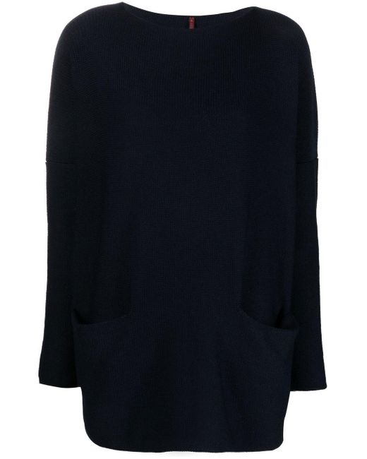 Daniela Gregis Patch-pocket Wool Sweater in Blue | Lyst