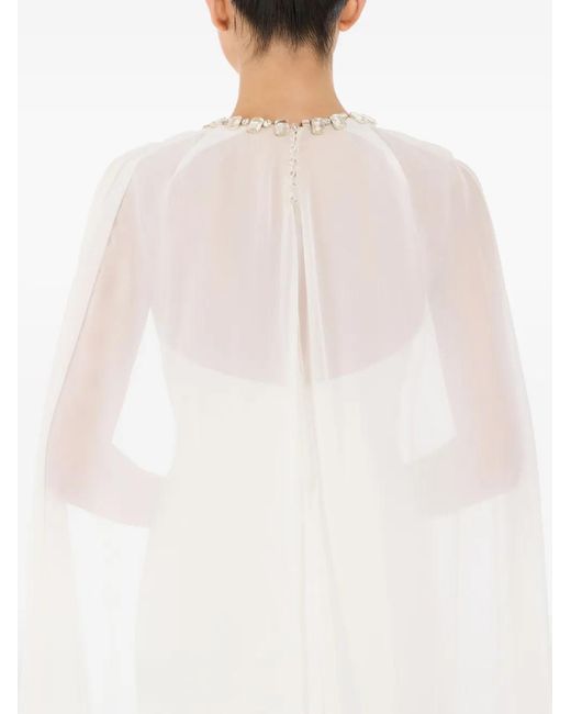 Jenny Packham White Dream Catcher Embellished Maxi Dress