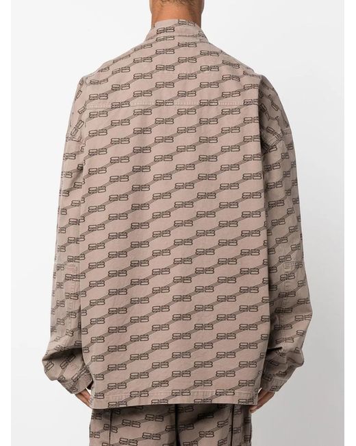 Balenciaga Brown Bb Monogram Cargo Shirt for men