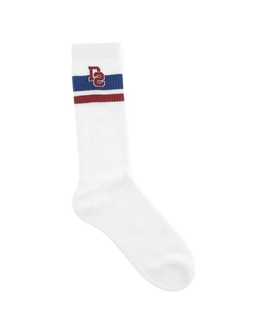 DSquared² White Logo-Embroidered Socks for men