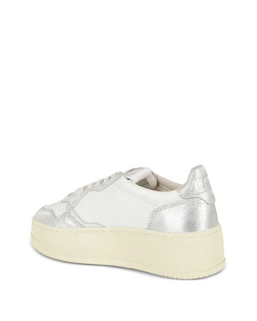 Autry White Platform Leather Sneakers