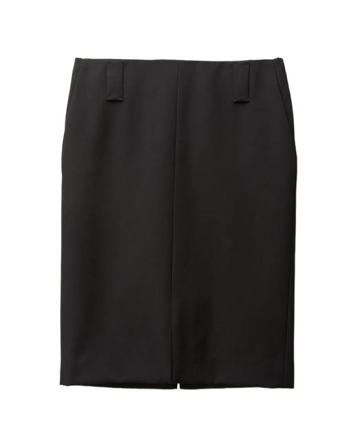 Versace Wollen Kokerrok in het Black