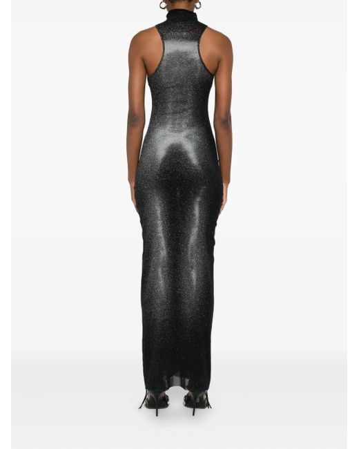 Jean Paul Gaultier Jurk Met Hoge Hals En Logoprint in het Black
