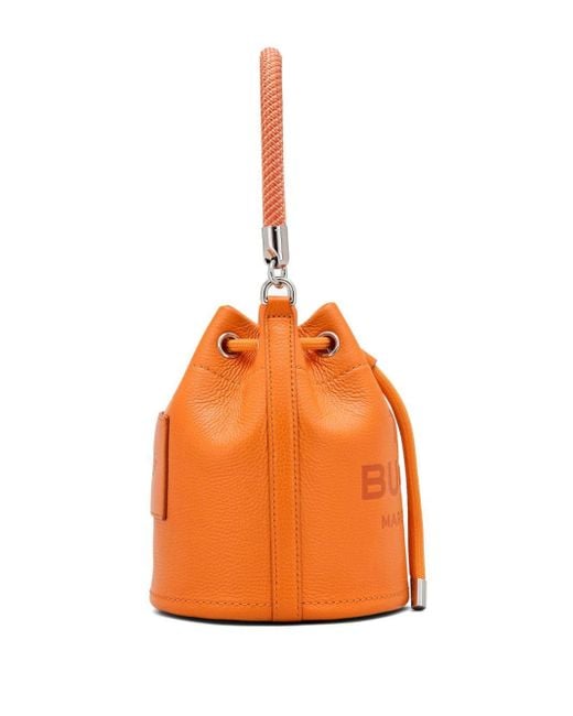 Marc Jacobs The Leather Bucket Tas in het Orange
