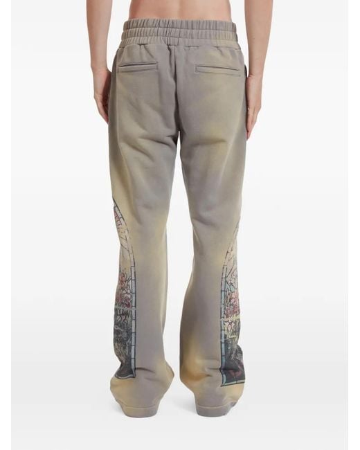 Who Decides War Gray Graphic Track Pants