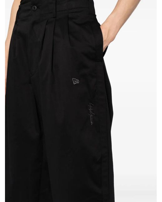 Yohji Yamamoto Black X New Era Pleat-Detail Trousers for men