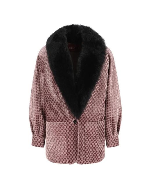 Gucci Pink Quilted Jacket
