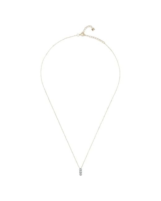 Mateo White Trio Diamond Bar Necklace