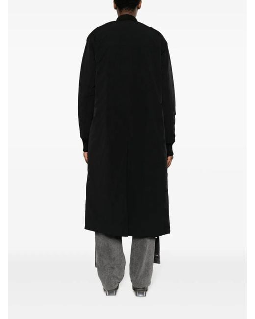 Thom Krom Black Rear-Slit Single-Breasted Padded Coat