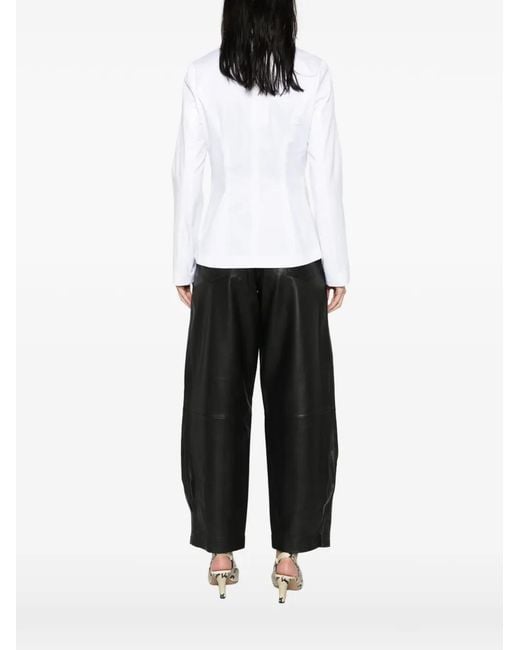 Brandon Maxwell White Gage Button-Up Jacket