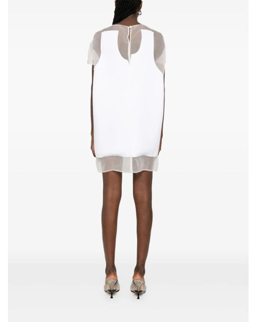 Khaite White Winona Short Dress