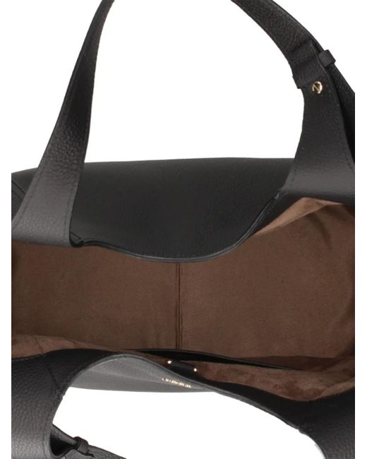 Boss Black Large Logo-Lettering Leather Tote Bag