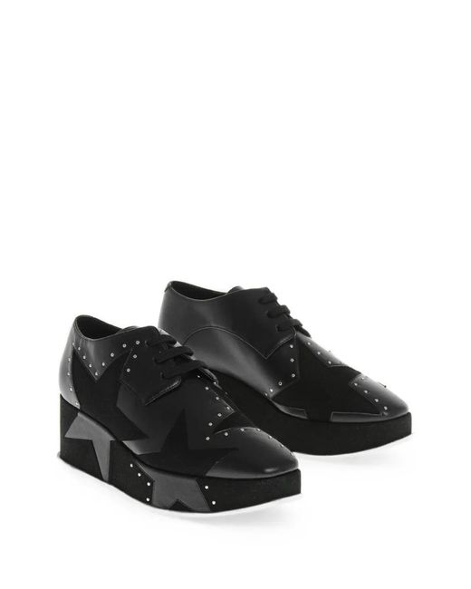 Stella McCartney Black Elyse Star-Patch Sneakers