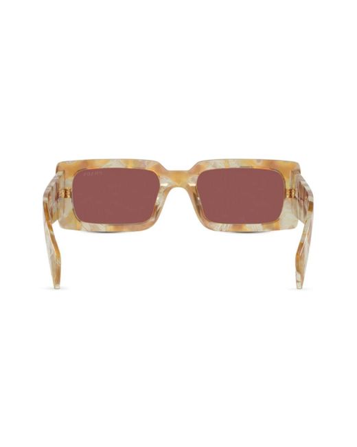 Prada Pink Prada Pr A07s Rectangle Frame Sunglasses