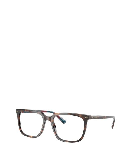 Polo Ralph Lauren Brown Square-Frame Tortoiseshell Glasses for men
