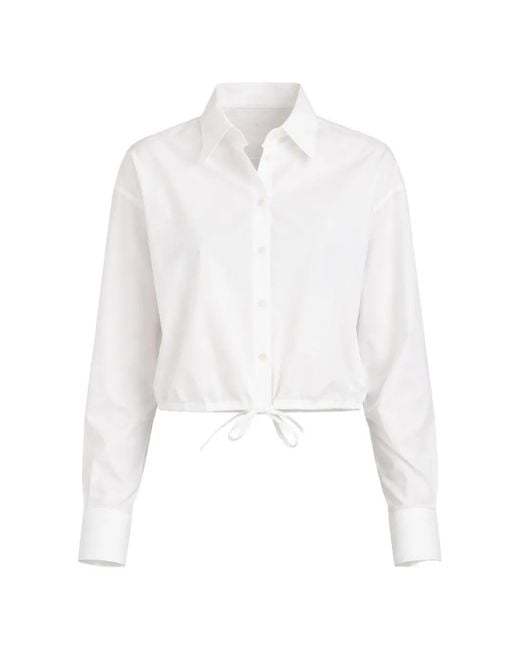 SOSUE White Drawstring Blouse