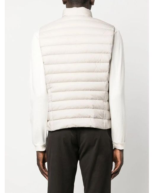Moorer White Padded Zip-Up Gilet for men