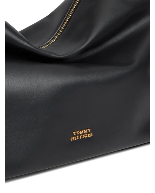 Tommy Hilfiger Black Tassel-Detail Shoulder Bag
