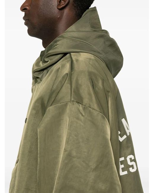 Fear Of God Green Logo-Lettering Jacket for men