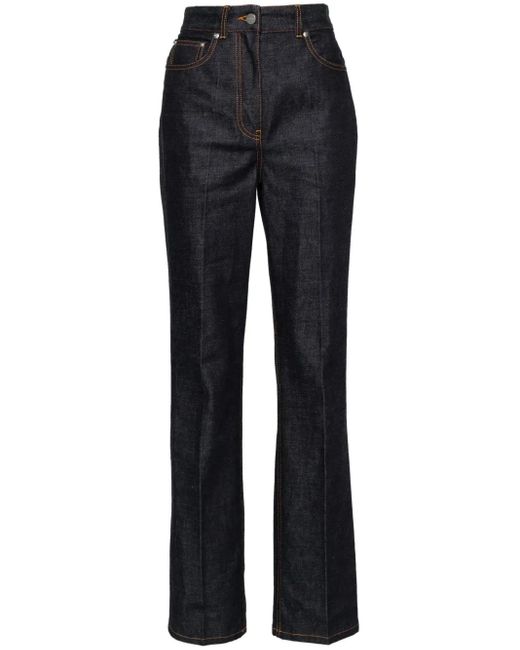 Ferragamo Blue Wide-Leg Jeans