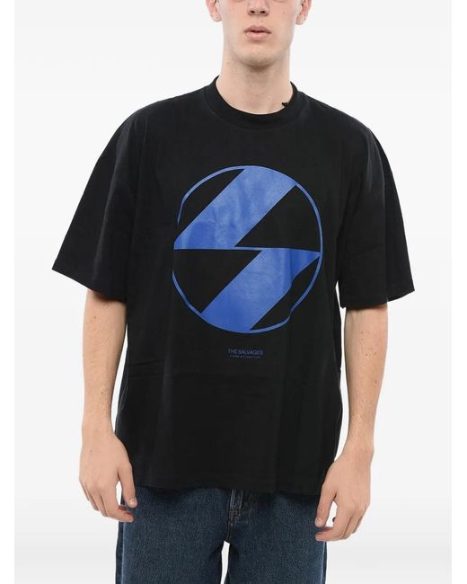 The Salvages Black Logo-Print T-Shirt for men