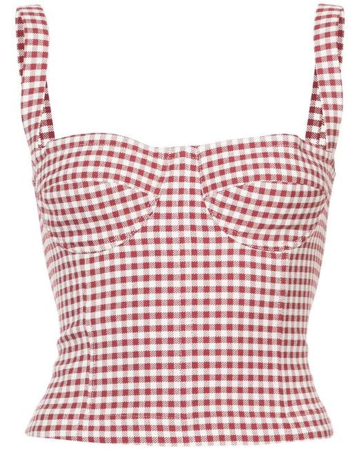Brock Collection Red Gingham Bustier